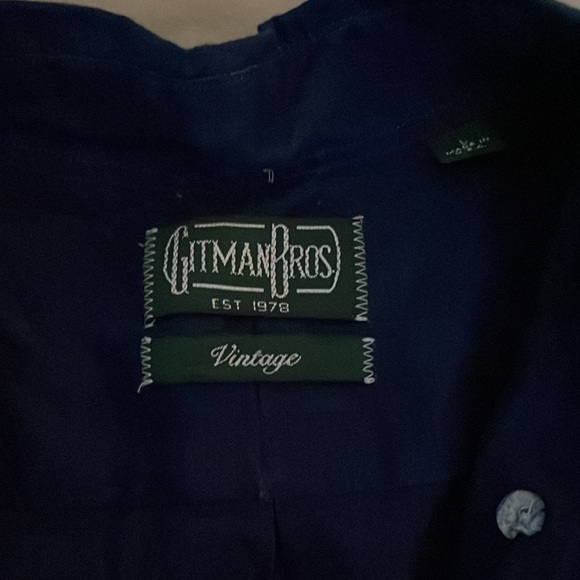 Gitman Bros Vintage 4 Button Short Sleeve Size L - Picture 2 of 3